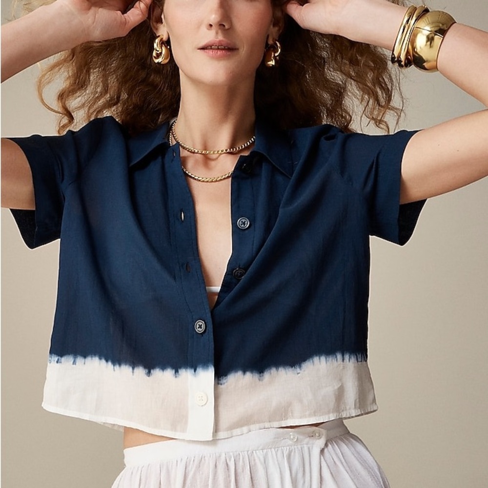 J. Crew Dip-dyed Gamine shirt, M/L